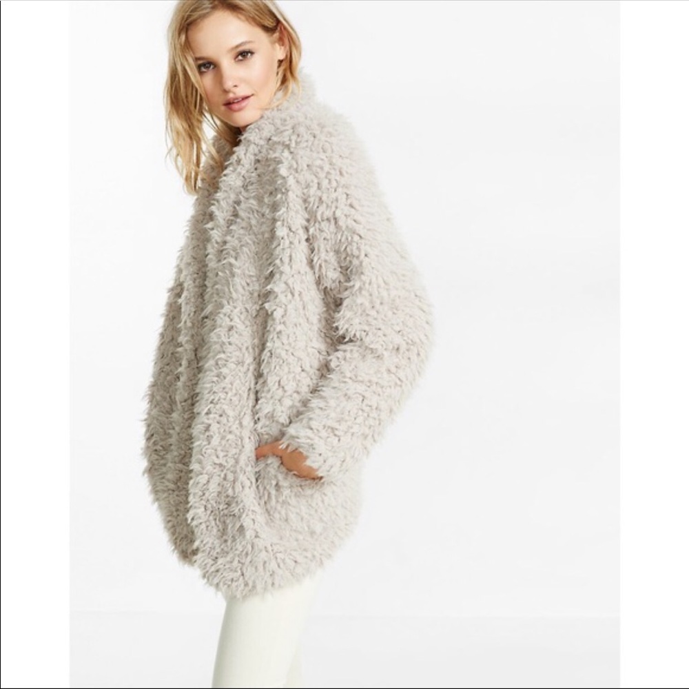 Express faux fur coat